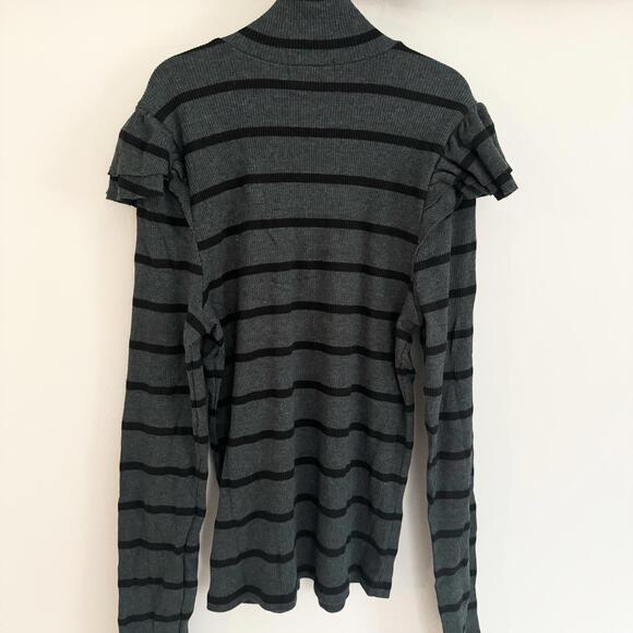 Anthropologie T.La Ribbed Petite Turtleneck in Dark Green NWT - Picture 7 of 8